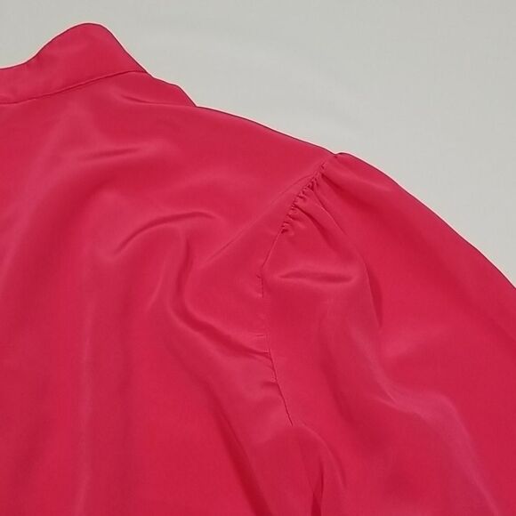 🎁5/$25 Impromptu Blouse Women's Size 10 Button Up Pink Long Sleeve Pleat - Picture 8 of 12